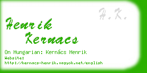 henrik kernacs business card