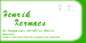 henrik kernacs business card